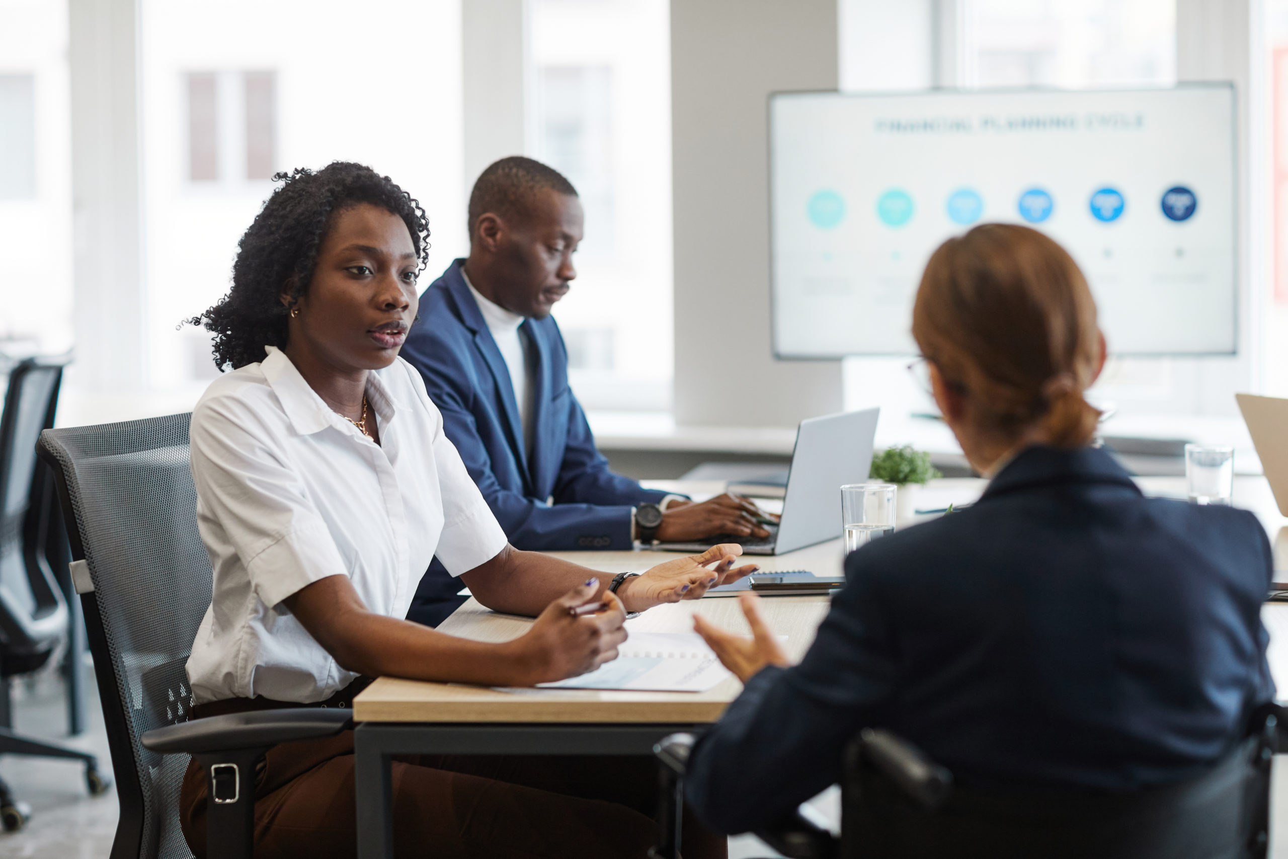 African American Woman in Business Meeting